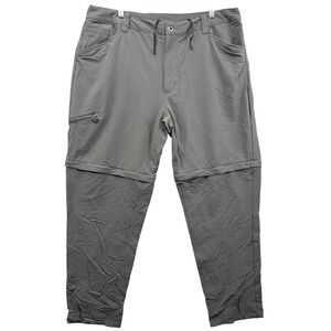 Patagonia Pants Mens 40 Gray Quandary Convertible Zip Off Hiking Nylon Stretch